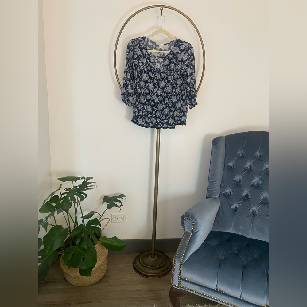 Navy paisley Moa Moa top